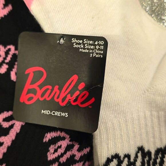 Barbie Signature Logo 2PK Crew Sock - Picture 7 of 8